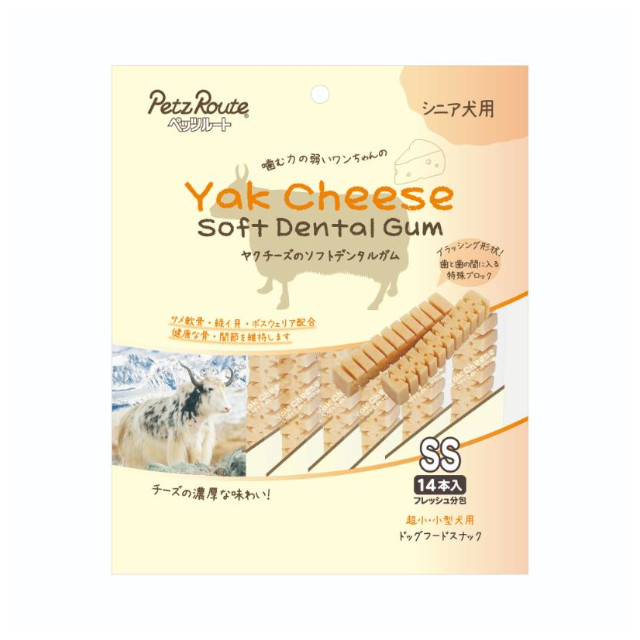 ヤクチーズのソフトデンタルガム SS シニア犬用 14本