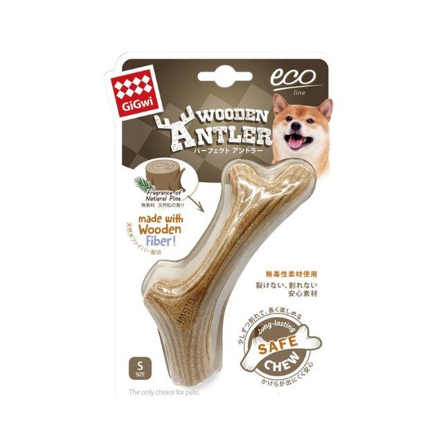 GiGwi パーフェクトアントラー  S / M｜ ペット 犬用  噛む おもちゃ デンタル 木 頑丈 丈夫 プラッツ