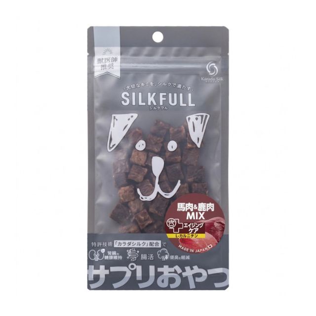 SILKFULL 犬用サプリおやつ 馬肉＆鹿肉MIX 30g｜シニア犬の健康維持を考えたシルクフルおやつ