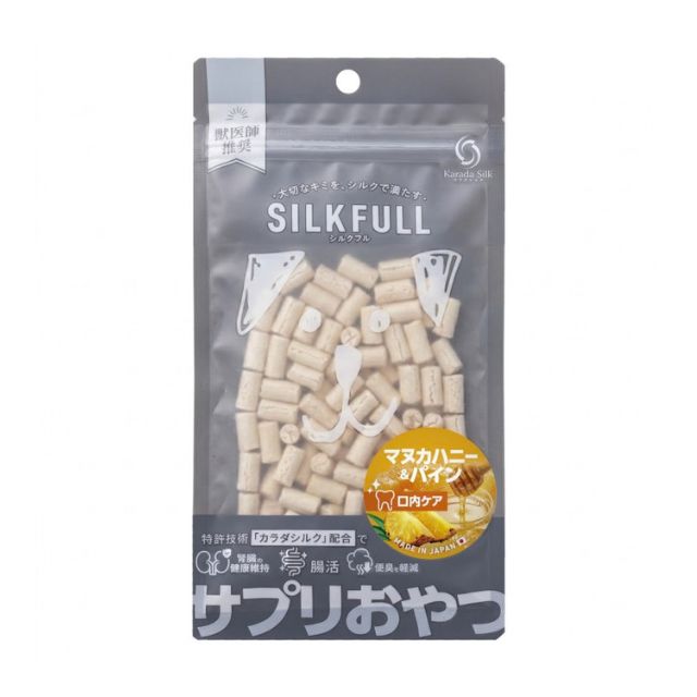 SILKFULL 犬用サプリおやつ マヌカハニー＆パイン 30g｜お口とお腹の健康を考えたシルクフルおやつ