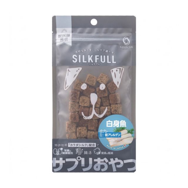 SILKFULL 犬用サプリおやつ 白身魚 30g｜肉類・穀物不使用のシルクフルおやつ